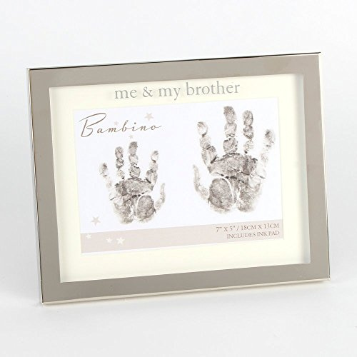 Me and My Brother Hand print 7 x 5 Photo Frame Baby Gift
