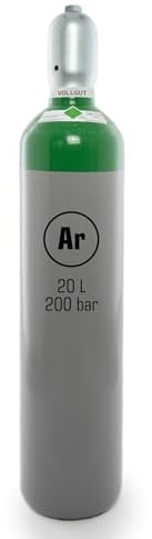 Argon 4.6 | 20 Liter 200 bar Gasflasche gefüllt | Profi Schweißgas für WIG/MIG | UN1006 | Eigentumsflasche ohne Markenbindung | Sofort einsatzbereit | ADR Gefahrgut Versand | Deutschlandweit tauschbar