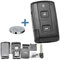 Auto Schlüssel Smartkey Funk Fernbedienung Sender Gehäuse + Notschlüssel Rohling TOY43 + CR2032 Batterie für Toyota