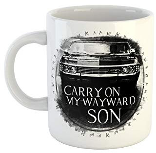 clothinx Kaffeetasse mit Aufdruck Carry On Wayward Son | Kult Auto Fanartikel Join The Hunt | Geschenk zum Staffel und Serien-Finale