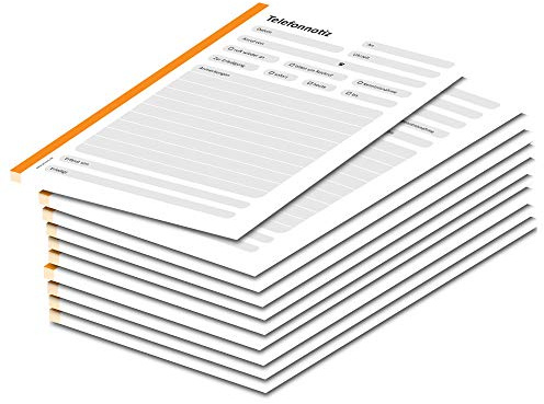 PRICARO Telefonnotizblock, A5, orange, 10 Stück