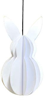 renna deluxe Osterhasen und Ostereier als Anhänger zur Deko zu Ostern am Osterstrauch Osterdeko (Weiß, Osterhase)