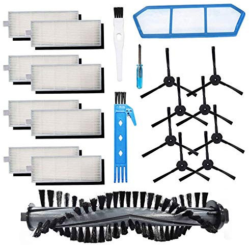 Zubehörset für ILIFE A4s Roboter-Staubsauger Hauptbürste Seitenbürste Hepafilter