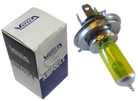 VEGA 10 ampoules Jaune ancien H4 60W/55W P43t Marque Française 12V