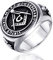 Chandler Edelstahl-Freimaurer-Ring für Männer, Vintage-Freimaurer-Symbol, Freimaurer-Ringe, Hip-Hop-Retro-Ring, religiöser Biker-Ring, Schmuck, Geschenk für Männer und Jungen, Größe 9, Edelstahl