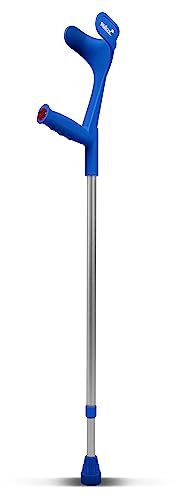 Krücke Blau Klassiker 140 Kg Unterarmgehstütze von Ossenberg mit Ergo Softgriff Gehhilfe Pulox-Design