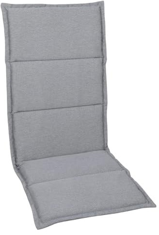 OUTLIV. Gartenstuhlauflage, Hochwertiges Polyester, Waschbar, Witterungsbeständig, 5 cm Dick, 108x46x3cm Grau