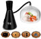 TMKEFFC Fumoir Pistolet à Fumée Smoker Infuseur de Fumeur Portable à Main pour Boissons Cocktails Alimentaires, 4 Piles AA Fonctionnées, Couvercle Cloche Dôme en Verre Inclus (Noir)
