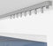 ALOHA Gardinenschiene aus Aluminium Vorhangschienen, Deckenbefestigung 1, 2, 3, 4, 5 -läufig für Schiebevorhänge, Vorhänge (ITU / 1-läufig / 240cm / mit Faltenlegehaken/Grau)