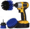 3 Piece Drill Brush Nylon Stiff bristles Cordless Drill Brush Heavy Duty Scrubbing - Bathroom Surfaces, Grout, Floor, Tub, Shower, Tile, Corners, Kitchen, Automotive, Grill - Fits Most Drills (Blue)
