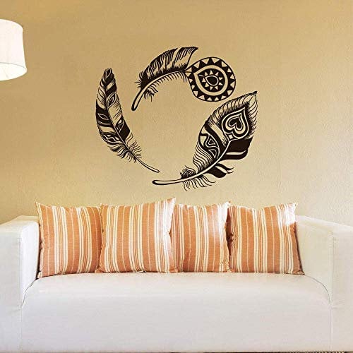 WYFCL Wall Stickers Several Feather Special Designed Mural for Home Livingroom Art Decor Dream Catcher Wall Poster 45 * 45Cm