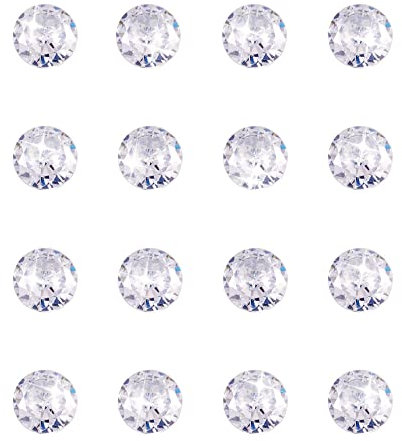Craftdady Zirkonia-Cabochons, klare, lose facettierte Strass-Cabochons für Ohrringe, Armbänder, Anhänger, Schmuck, Bastel- und Kunsthandwerkprojekte, 20 Stück, 6 mm