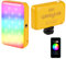 Weeylite S03 Mini RGB Video Lights,APP Control Portable LED On-Camera Photography Light,360° Full Color Rechargeable CRI 95+ 2800-6800K Dimmable Panel Lamp with Cold Shoe -Grey