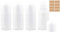 Voarge 4 Stück 50ml Kunststoff Leer Roller Flaschen Roll On Flaschen Aromatherapie Flaschen mit Rollenkugel, für Duft Öle Parfüm Reisen Abfüllung (weiß)