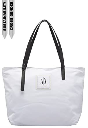 Armani Exchange Damen Sustinable, Cross Gender Shopping, Weiß, Einheitsgröße EU