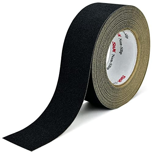 S&X Anti Slip Tape Black 5cm x 18.3m Outdoor Steps Waterproof High Traction Grip Tape for Stairs Floors Ramps