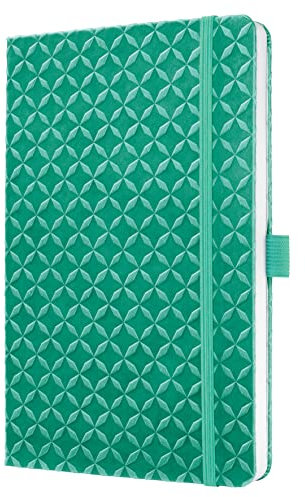 Sigel JN133 Notizbuch A5 liniert mintgrün, Tagebuch Jolie, Hardcover, Gummiband, Stifteschlaufe, Einstecktasche, aus nachhaltigem Papier