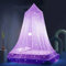 Eimilaly Stars Canopy Glow in the Dark, baldacchino da letto per ragazze, zanzariera, baldacchino da letto per ragazze, decorazione camera da letto, Purple