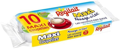 REGILAIT Nuage De Lait Entier Maxi Coupelles - Lait Concentré en Poudre pour une Texture Extra Moelleuse - 140g - Le Lot De 4