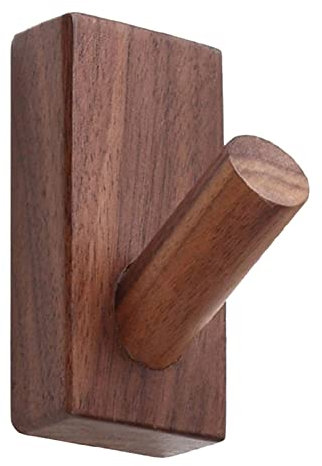 Porte Manteau Mural Bois,Porte Manteau Mural,Patere Bois Patères Crochet Mural En Bois Rangement Ordonné Surfaces Plus Lisses Belles Patères Pratiques Pour Salon Chambre Cuisine Bureau(Noyer Noir)