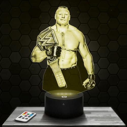 Nachttischlampe B. Lesnar Catch MMA deko Wrestling Freie Kampfkünste. Geschenkidee Mann objekt B.Lesnar Catch MMA Nachtlicht Erwachsene deko Zimmer. Weihnachten