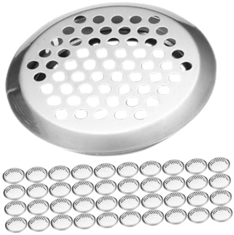 Homoyoyo 100pcs Air Vent Covers for Furniture Round Vent Grille Cabinet Ventilation Mesh Breathable Shoe Closet Mesh