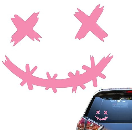Smile Auto Aufkleber - Dekorative Smile Face Decals für Autos Wasserdicht | Lustiges Lächeln Auto und Sticks, Helme Aufkleber für Autos Elektrofahrräder Motorradhelme Monozoz