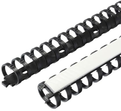 sourcing map 2pcs 20 Cable Raceway 20mm Dia Cord Cover Hider Cable Management Wire Channel with Buckle & Scale, Black