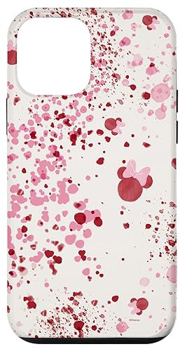 Hülle für iPhone 12 mini Disney Minnie Maus Kopf Ohren Rosa Abstraktes Spritzmuster