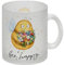 Pummel Biene Glas Tasse mit Spruch Bee happy Hummel Motiv Frühling Blumen Design Glücklich Machend Handgezeichnet