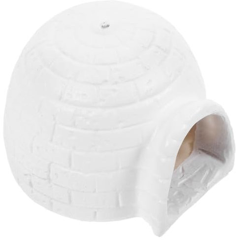 HOOTNEE Arktisches Iglu-Aquarium - Aquarium Dekoration - DIY Dekoration Mini-Iglu-Figur Eishausmodell Modelle Iglu-Ornament Kognitives Iglu-Modell Fisch und Garnelen Harz