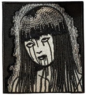 Generic Horror Manga Patch Japan Japan Goth Punk Gruselige Pop Art bestickt zum Aufbügeln 9,5 x 8,3 cm, normal