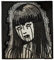 Generic Horror Manga Patch Japan Japan Goth Punk Gruselige Pop Art bestickt zum Aufbügeln 9,5 x 8,3 cm, normal
