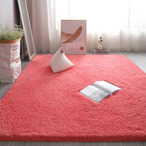 Modern Langflor Teppich Teppich Wohnzimmer extra große zottelige weiche Teppich Flauschiger,Waschbar Teppich,Anti-Rutsch Unterseite Orientalisch Weiche Teppich Bunte Teppiche für Schlafzimmer