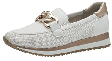 Jana Femme Damen Slipper Mit Dicker Sohle Vegan Basket, Blanc/Or/Rose, 40 EU