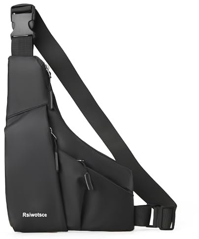 Rsiwotsce Schultertasche Brusttasche für Herren und Damen - Leichte Crossbody Umhängetasche für Reise, Arbeit & Outdoor-Aktivitäten