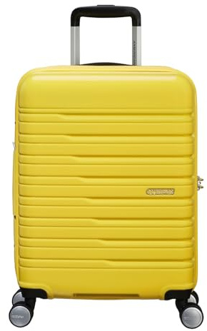 American Tourister Flashline Pop - Spinner S, Erweiterbar Handgepäck, 55 cm, 36/39 L, Gelb (Zitronengelb)