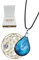 PENDENTIF PIERRE NATURELLE VERITABLE & Fleur de Vie Phases Lunaires en bois - Qualité Exceptionnelle - Création Française - Cadeau Femme, fille (Labradorite Naturelle, Forme Goutte)
