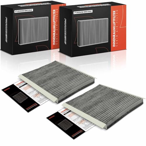 Frankberg 2x Filtro aria abitacolo Filtro antipolline Con Carbone attivo Compatibile con Bravo II 198 Stilo 192 Stilo Multi Wagon 192 iX20 JC Venga YN Delta III 844 Replace# 971331P000