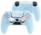 Kuitmor Coque de protection en silicone antidérapant pour manette de PS5 avec 2 capuchons de pouce et 1 autocollant