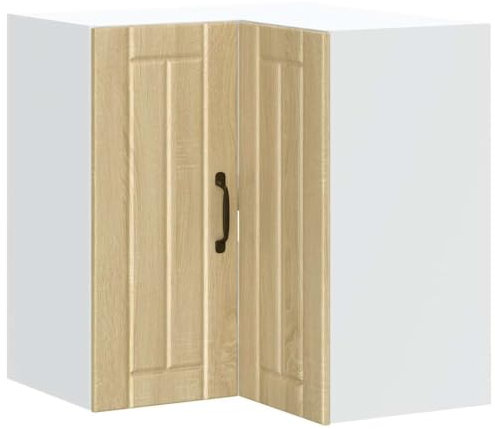 vidaXL Kitchen Wall Corner Cabinet - Sonoma Oak Finish, Engineered Wood, Space Saving, 57x57x60 cm, Easy Maintenance and Installation