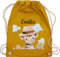 Turnbeutel Rucksack - Süßes Safari Zebra personalisiert I Zebra Geschenk für Kinder mit Name I Zebra Fan I Zootier I Zebra Motiv I Kindermotiv Zebra I Safari Tiere - Unisize - Senfgelb