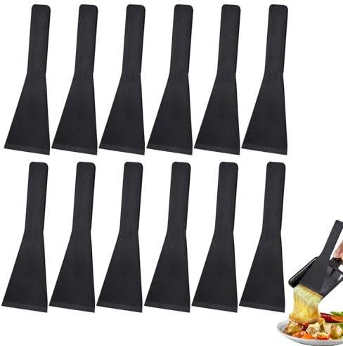 12 Pièces Spatule Crepe, Nylon Pelles à Casseroles Antiadhésives Spatule à Raclette, Résistant à la Chaleur Spatule pour Ustensiles de Cuisine Antiadhésifs Assiette Gourmet Poêle Spatule à Fromage