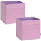 Storanda | 2er Set Aufbewahrungsbox Regal | Faltbare & Extra Stabile Kallax Boxen Aufbewahrung | Aufbewahrungskorb Regalbox für Würfelregal | Ideal für Zuhause & Kinderzimmer | 33x33x33 cm | Flieder