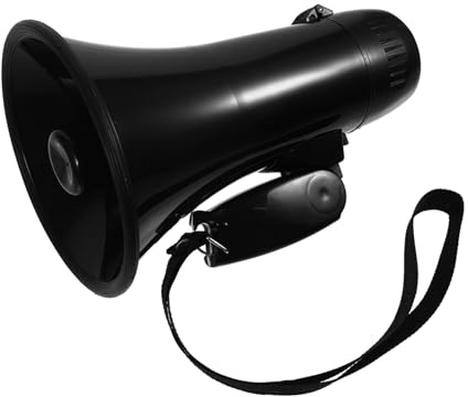 BESPORTBLE Portable Megaphone Bullhorn with Speaker Output for Football Cheering and Disaster Relief Compact Handheld Design with Low Power Consumption