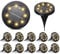 NIBSHOOM 12 Stück Solar Bodenleuchten Aussen, 8 LED Solarleuchten Garten IP68 Wasserdicht, Gartenbeleuchtung Solar Lange Lebensdauer, Solarlampen für außen Garten Rasen Patio Auffahrt, Warmweiß