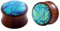 Beydodo Ohr Tunnel 8MM, Ohr Plug Holz Set mit Opal Ohrringe Tunnel Piercing Schmuck