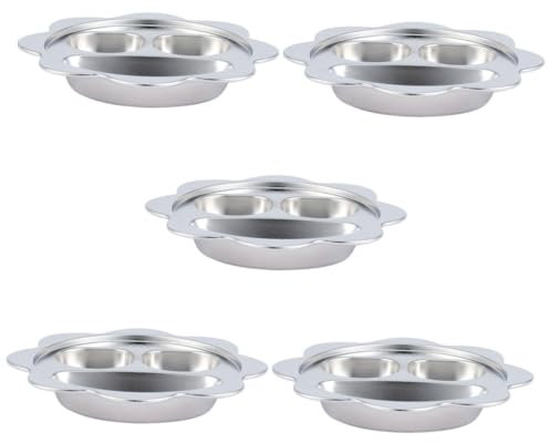 ABOOFAN 5 Pezzi vassoio per alimenti veloci piatto da portata per la cena festa piatto piatto per vaschette per alimenti piatto da colazione per uso domestico piatto diviso