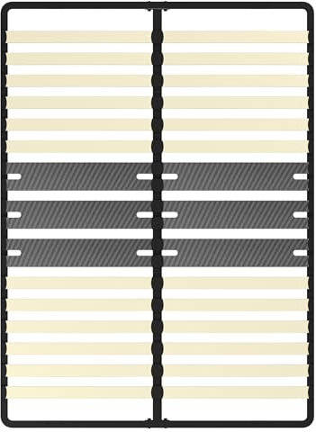 DEWINNER - Sommier 160x200 cm | 2x15 Lattes Peuplier Naturel | Pied T Réglable en Hauteur | Style Contemporain | Ergonomique | Assemblage Ultra-Rapide (1 Pied)