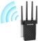 WONLINK WLAN Verstärker, WLAN Repeater 1200Mbit/s Dual Band mit 4 Antennen, MU-MIMO, WPS, 1x Ethernet-Port für Home-Office, WiFi Verstärker Booster Unterstützt Repeater/Router/AP-Modus, Schwarz